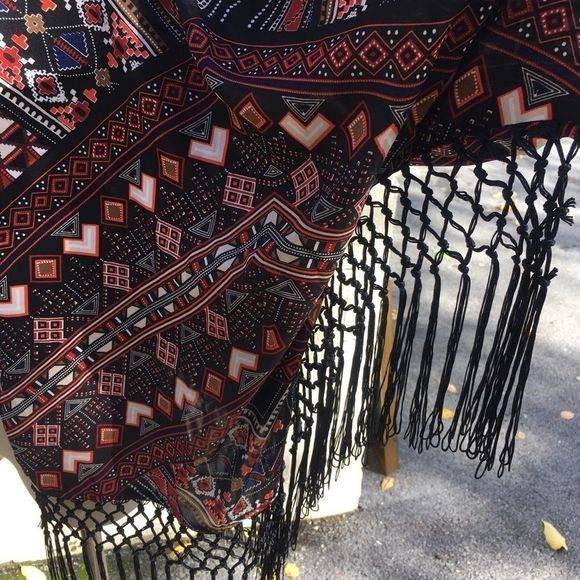 NWT Harper & Liv Marrakech Fringe Kimono. - Picture 10 of 12
